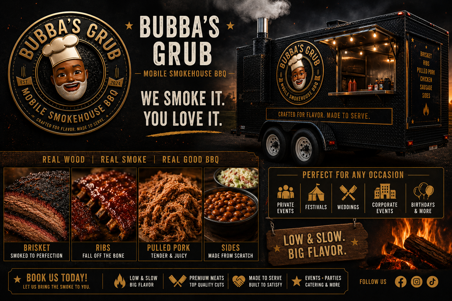 Bubba's Grub barbecue and catering image