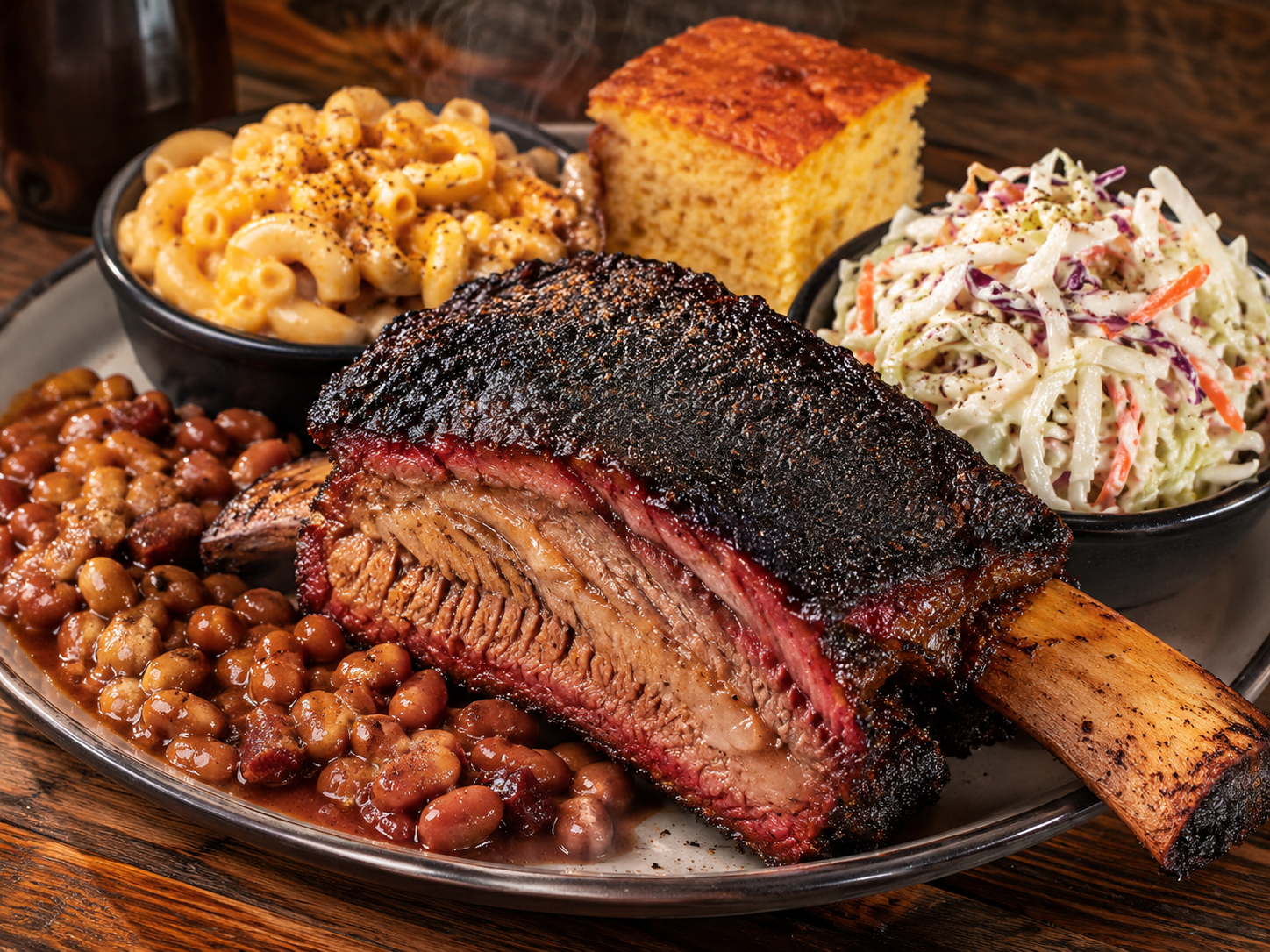 Bubba's beef rib dinner