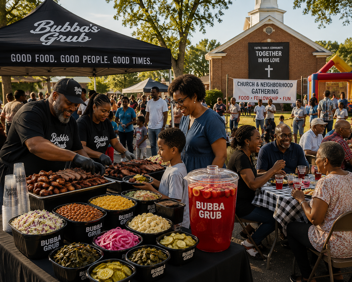 Bubba's Grub church and neighborhood gathering