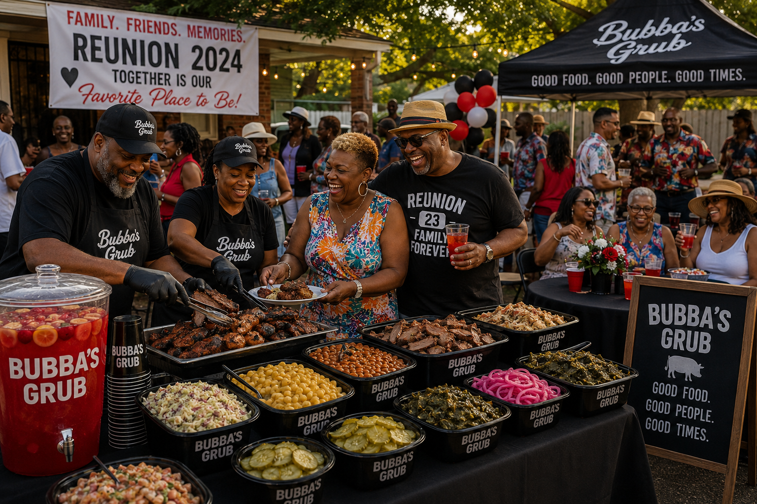 Bubba's Grub party and reunion catering