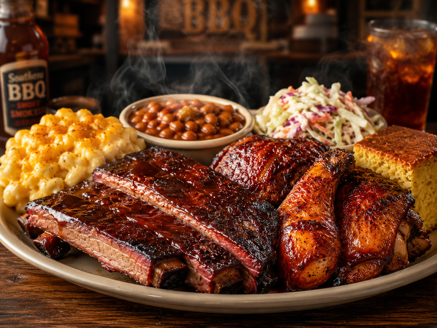 Bubba's rib and chicken combo