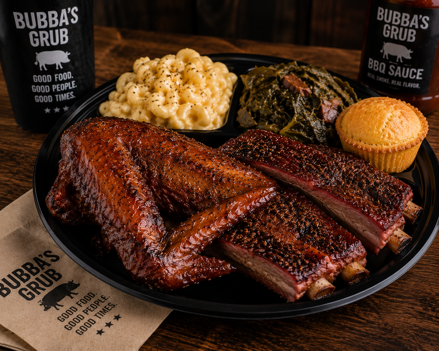 Rib and turkey leg combo